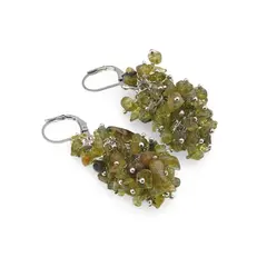 Cercei cu agatatoare ciorchine Peridot