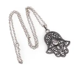 Colier Feng Shui cu pandantiv Hamsa, 6cm