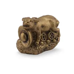 Statueta Feng Shui Bivol mic cu pepita din rasina, 3cm