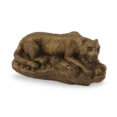 Statueta Feng Shui Tigru cu Ru yi din rasina, 4,5cm