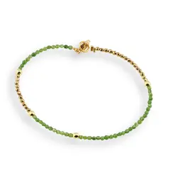 Bratara Agat verde, Hematit auriu sfere fatetate 2mm si bumbi aurii