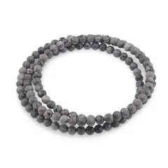 Bratara tripla ajustabila cu pietre semipretioase, Jasp earth sfere 4mm