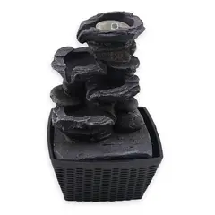 Fantana arteziana electrica, decoratiune Feng Shui pentru interior, model stanca neagra