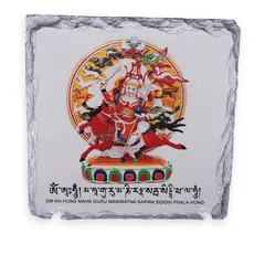 Placa Feng Shui din piatra cu regele Gesar din Ling