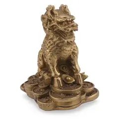 Statueta Feng Shui Chi Lin din alama, 8,5cm