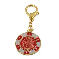 Amuleta Breloc Feng Shui cu Talismanul castigator din metal, 11cm