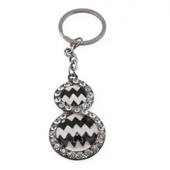 Amuleta Breloc Feng Shui cu Wu lou cu strasuri din metal, 11cm