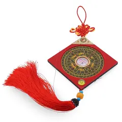Busola geometrica Feng Shui Luo Pan cu nodul mistic, 47cm