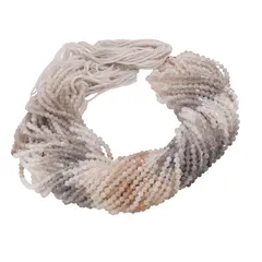 Sirag Piatra lunii gri degrade sfere fatetate 4mm, 31-32cm