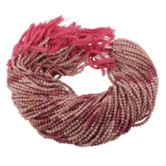Sirag Rodonit roz sfere fatetate 3,5mm, 31-32cm