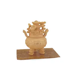 Statueta Feng Shui premium Bolul prosperitatii cu Ru Yi si pepite in cutie de prezentare