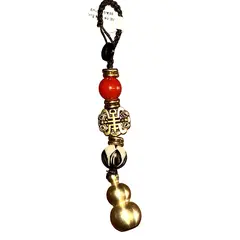 Amuleta breloc feng shui wu lou argintiu