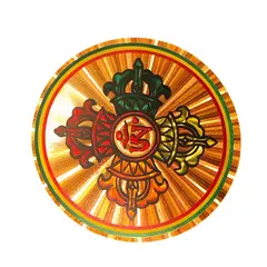 Abtibild feng shui Dublu dorje, mare auriu