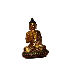 Statueta Buddha medicine auriu in meditatie