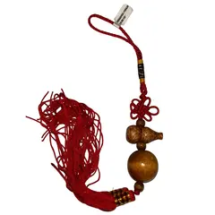 Amuleta feng shui cu Wu Lou din lemn si nod mistic