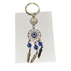 Breloc feng shui dream catcher cu ochi protector