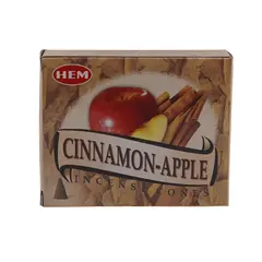 Conuri parfumate fumigatie HEM Cinnamon - Apple 10 buc