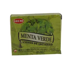 Conuri parfumate fumigatie HEM Menta Verde 10 buc