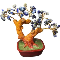 Copac in ghiveci cu pietre de Lapis Lazuli - 20cm