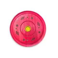 Suport ardere conuri si betisoare parfumate, roz 12,5cm