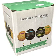 Difuzor ultrasonic 130 ml, functie de umidificator, aroma difuzor, maro inchis