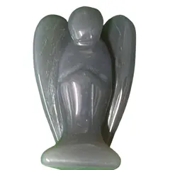 Inger agat gri figurina gravata 50mm