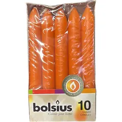 Lumanare cilindrica Bolsius 10 buc - Portocaliu, 12cm