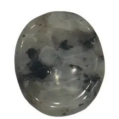 Piatra terapeutica Worry stone Piatra lunii turmalinata, 30-40mm