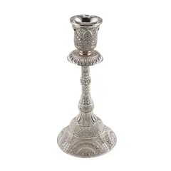 Sfesnic argintiu gravat cu model bizantin, 17cm
