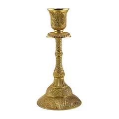 Sfesnic auriu gravat cu model bizantin, 17cm