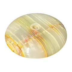 Suport rotund din Onix de Pakistan cu picioare metalice