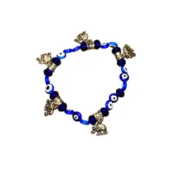 Bratara feng shui cu ochi protectori si 5 elefanti