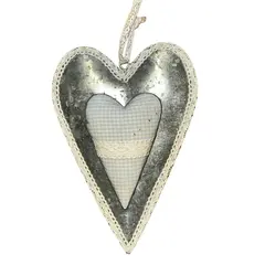 Decoratiune inima perna, gri