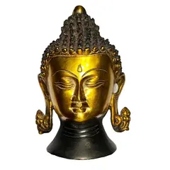 Statueta din bronz si alama Capul lui buddha