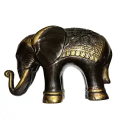 Statueta Elefant din alama cu trompa ridicata