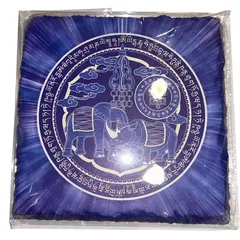 Placa feng shui din piatra Elefant si Rinocer