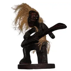 Statueta africana din lemn, chitarist