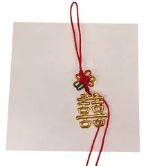 Amuleta feng shui cu simbolul Fu si nod mistic