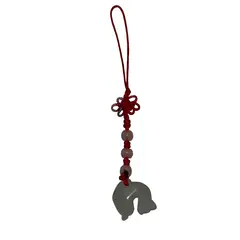 Amulete feng shui delfin din jad cu sfere de cuart roz
