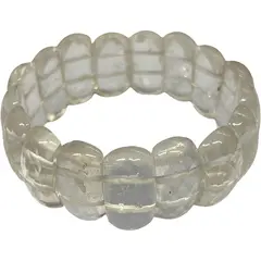 Bratara lata cristal de stanca bombat fatetat pe elastic