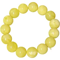 Bratara pe elastic cu margele galbene 14mm