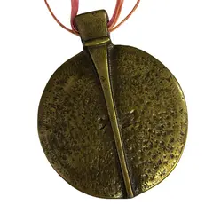 Pandantiv din cupru antichizat, circular