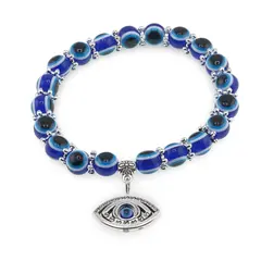 Bratara cu ochi protectori sfere si charm Ochiul lui Horus