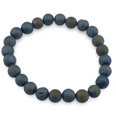 Bratara pe elastic Cuart druzy electroplacat sfere 8mm