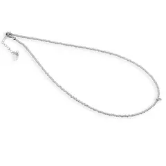 Colier Cristal de stanca sfere microfatetate si accesoriu argintiu