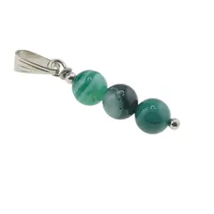 Pandantiv Agat verde sfere, 6mm