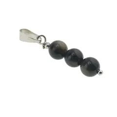 Pandantiv Obsidian auriu sfere, 6mm
