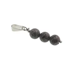 Pandantiv Obsidian fulg de nea maro sfere, 6-7mm
