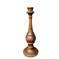 Sfesnic din lemn masiv vintage, model turn clasic, 23,5cm