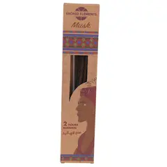 Betisoare parfumate artizanale organice Sacred Elements - Musk 8 buc